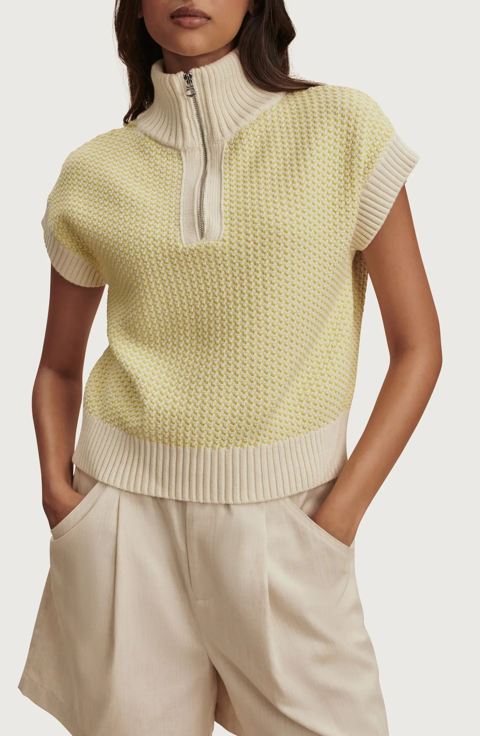 Fowley Quarter Zip Short Sleeve Sweater | Nordstrom