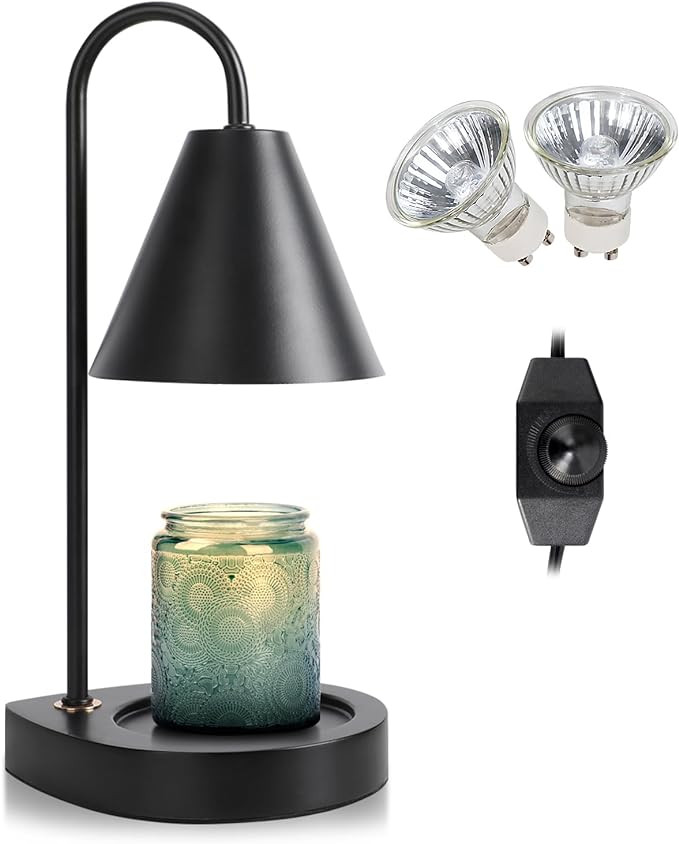 Candle Warmer Lamp - Dimmable Candle Lamp Warmer Electric with 2 Bulbs, Scented Wax Melter Warmin... | Amazon (US)