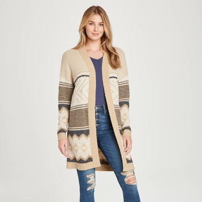 Women's Patterned Cardigan - Knox Rose™ Light Brown | Target