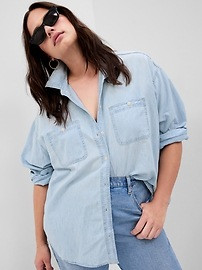 Chambray Denim Big Shirt | Gap (US)