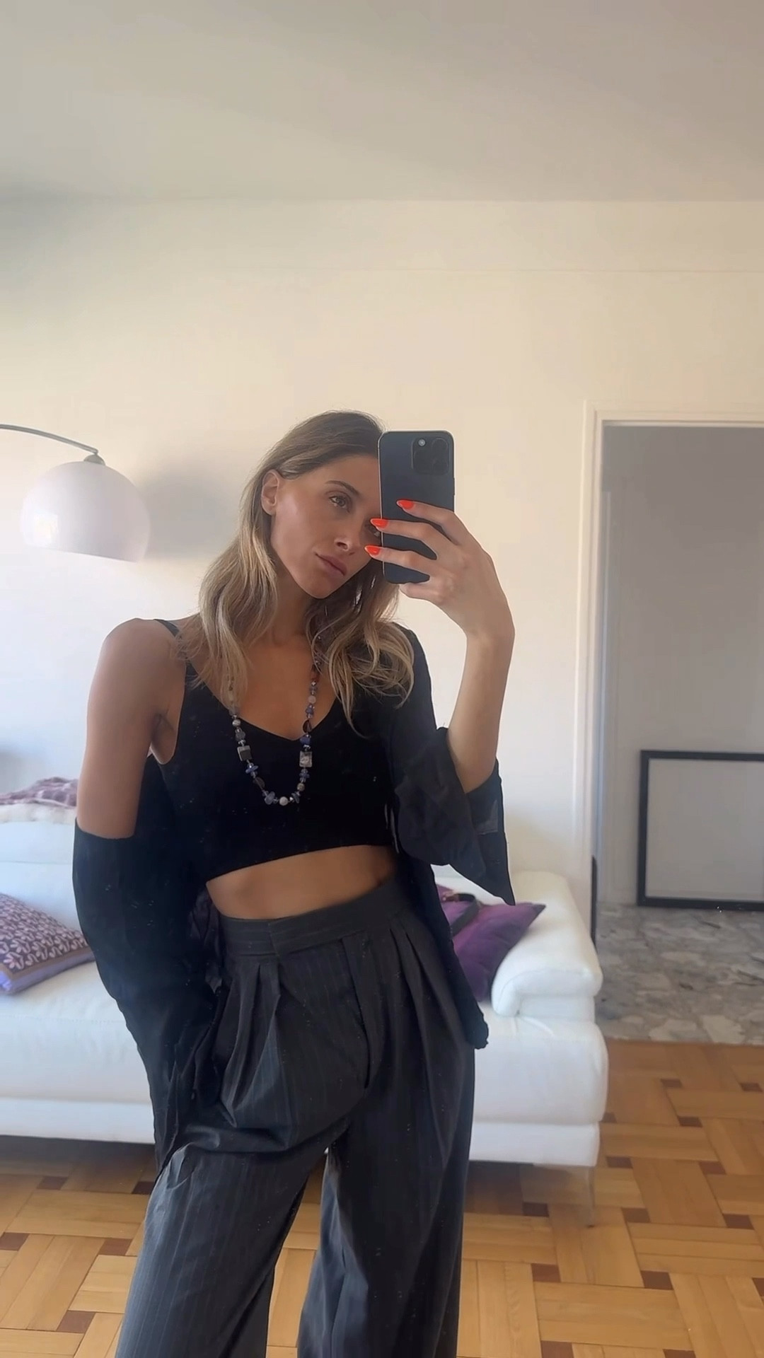 Max Mara, but make it easy. Cropped knit top with high-waist pleated pinstripe trousers—my pre-fall uniform: minimal, elongated, effortless. Add a beige blazer + flats for desk hours, swap to heels for dinner. Shop the exact pieces and budget-friendly similars on my LTK storefront.

Max Mara crop top, Max Mara trousers, wide-leg pinstripe pants, pleated tailored trousers, minimalist outfit, office to dinner, pre-fall look, monochrome black, French chic

#LTKstyle #LTKSeasonal #LTKFall #MaxMara #widelegtrousers #pinstripepants #minimalstyle #workwearoutfit

#LTKFashionMonth #LTKworkwear #LTKautumn