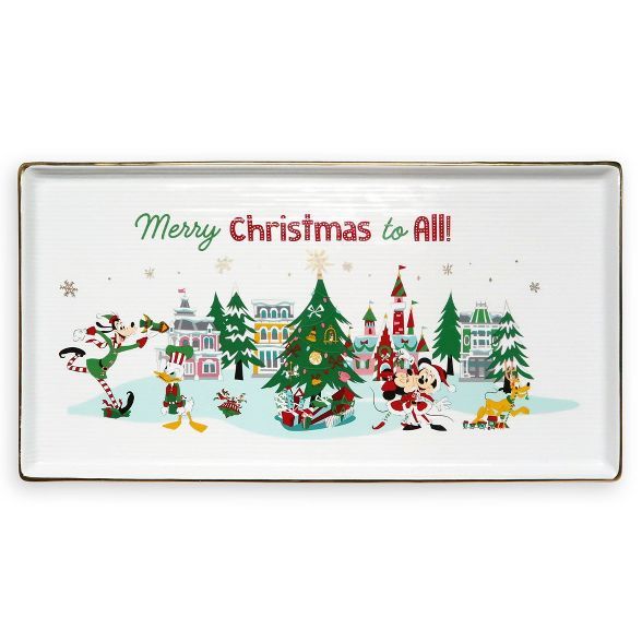 Disney 14.5" x 7.8" Ceramic Christmas Serving Platter - Disney store | Target