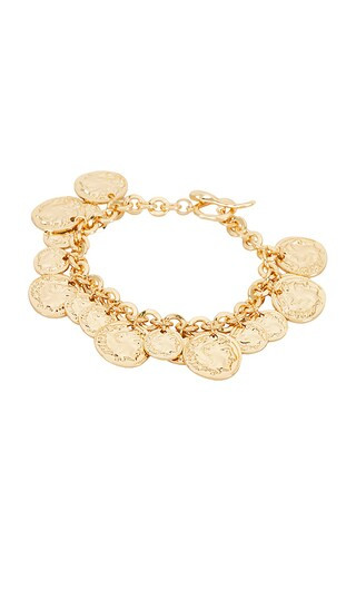Coined Charm Bracelet in Gold | Revolve Clothing (Global)