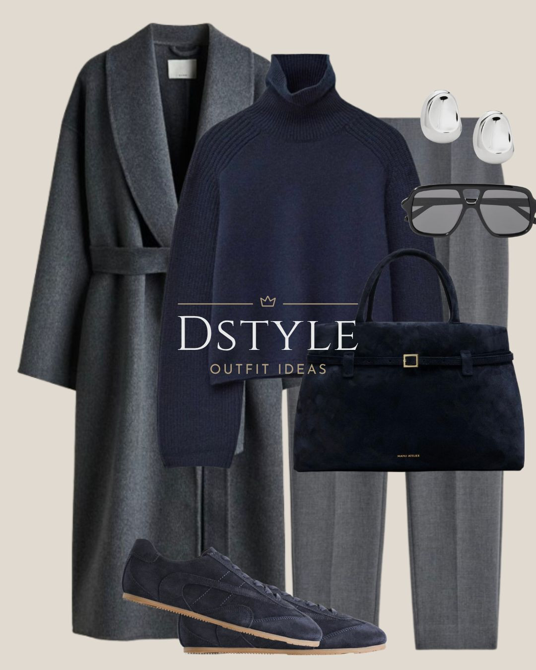 Charcoal and navy monochrome moment. A chic boxy sweater paired with a beautiful wool-blend wrap coat and grey slim-leg pants. Finished with comfortable navy suede sneakers and a structured handbag for that elevated casual vibe.

Tap to shop all the details for this ultimate cold-weather capsule look! 

#monochrome #winterstyle #woolcoat #navysweater #elevatedbasics #cozyknits #winterfashion #suedesneakers #capsulewardrobe 

 

#LTKStyleTip #LTKWorkwear #LTKItBag
