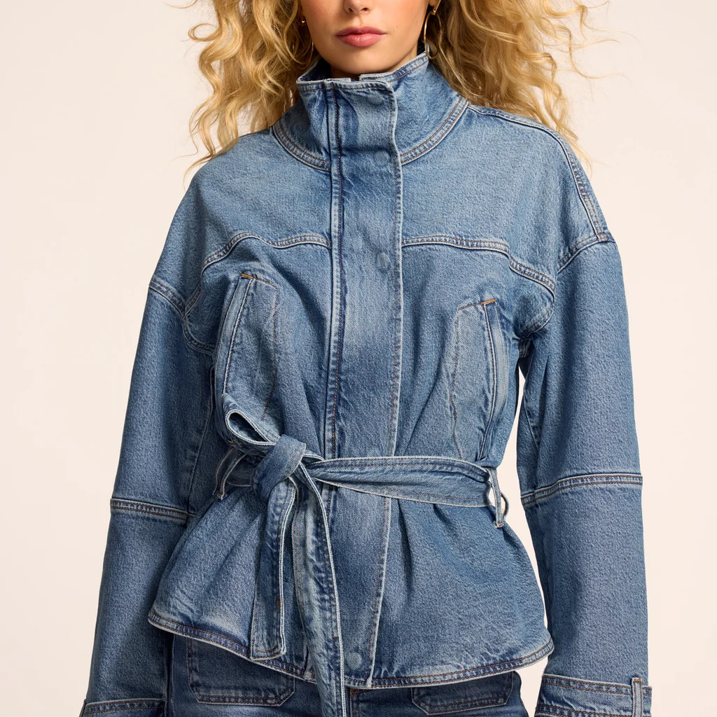 Robin Denim Funnel Neck Jacket | Ramy Brook