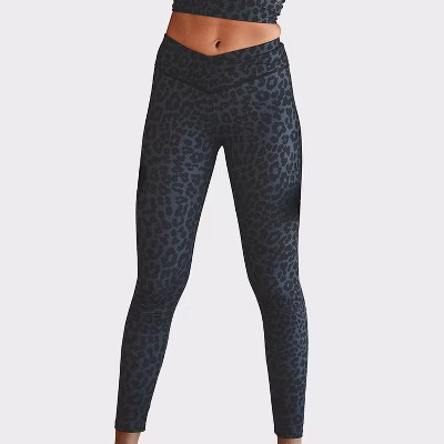 Women's Leopard Cheetah Print Leggings - LASCANA - Blue Gray Print Leopard Spot 8/10 | Target