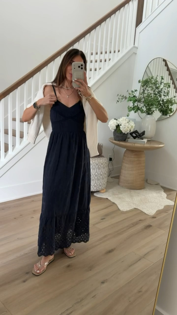 Beautiful eyelet dress, I'm wearing size XS, fits tts.

summer maxi dress, vacation outfit, beach dinner outfit, summer dress outfit, resort wear, coastal chic style, feminine summer look, casual vacation style, date night outfit, summer vacation dress, target dress, annabrstyle

#LTKootd #LTKOver40