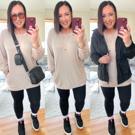 XXL tunic top from Amazon. Comes in lots of colors. Size up 2 sizes if you want a similar fit. Size large leggings. Fit tts. Large jacket. Sized up half a size in the sorel sneakers  

#LTKunder50 #LTKcurves #LTKSeasonal