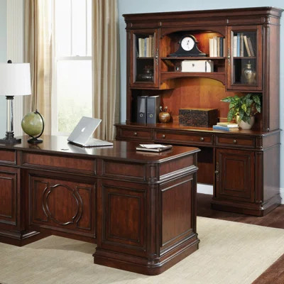 Mattern Executive Desk Office Set w/ Credenza and Hutch | Wayfair North America