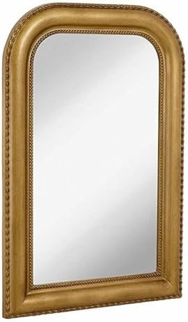 Hamilton Hills 20" x 30" Classic Gold Framed Rich Framed Top Round Corner Mirror - Thick Arched T... | Amazon (US)