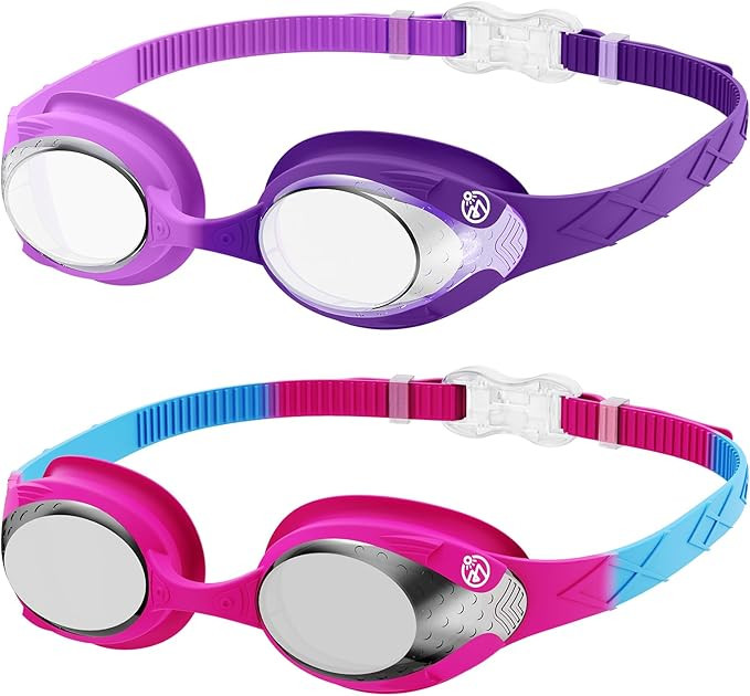 OutdoorMaster Kids Swim Goggles 2 Pack - Quick Adjustable Strap Swimming Goggles for Kids | Amazon (US)