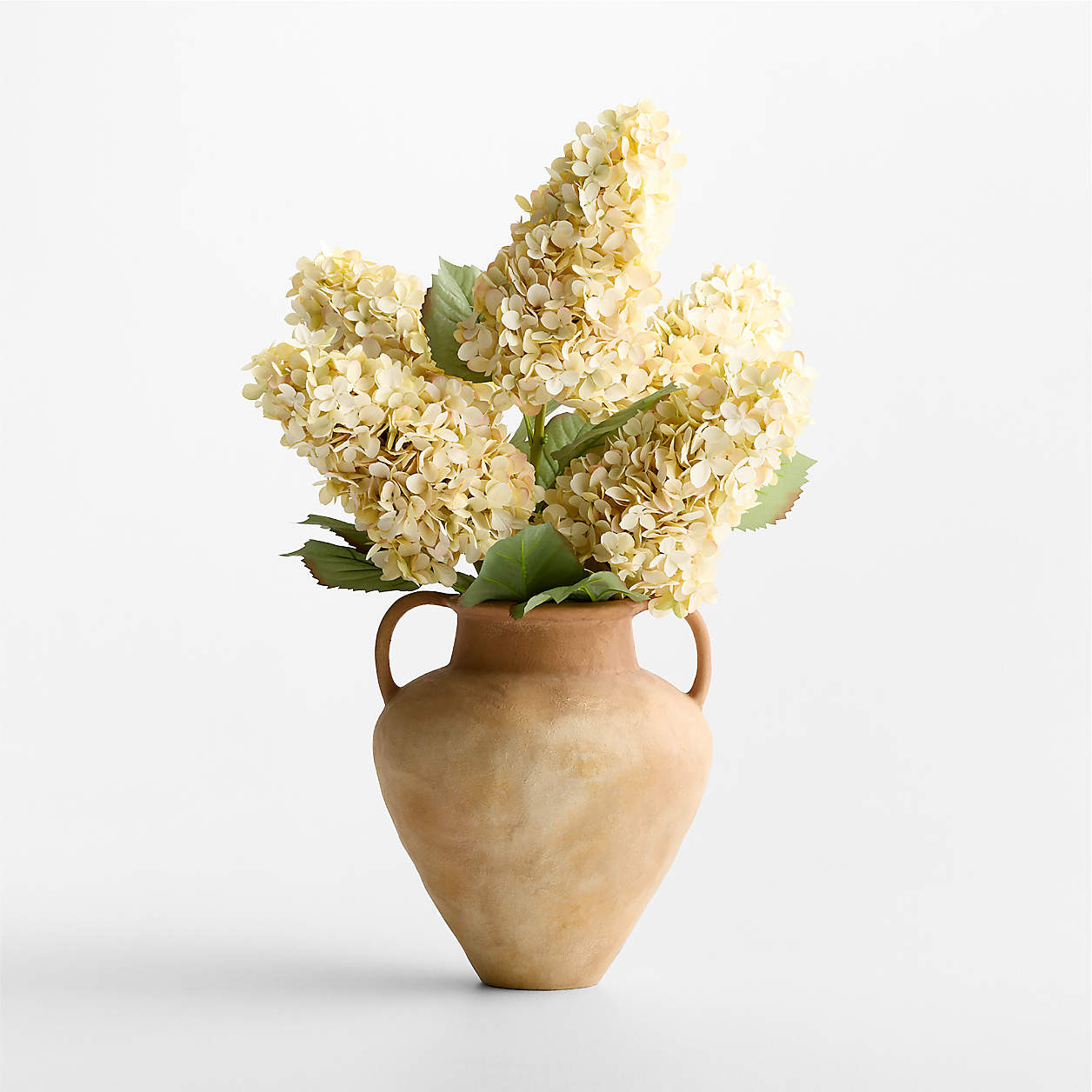 Faux White Cone Hydrangea Stem 31" | Crate & Barrel | Crate & Barrel