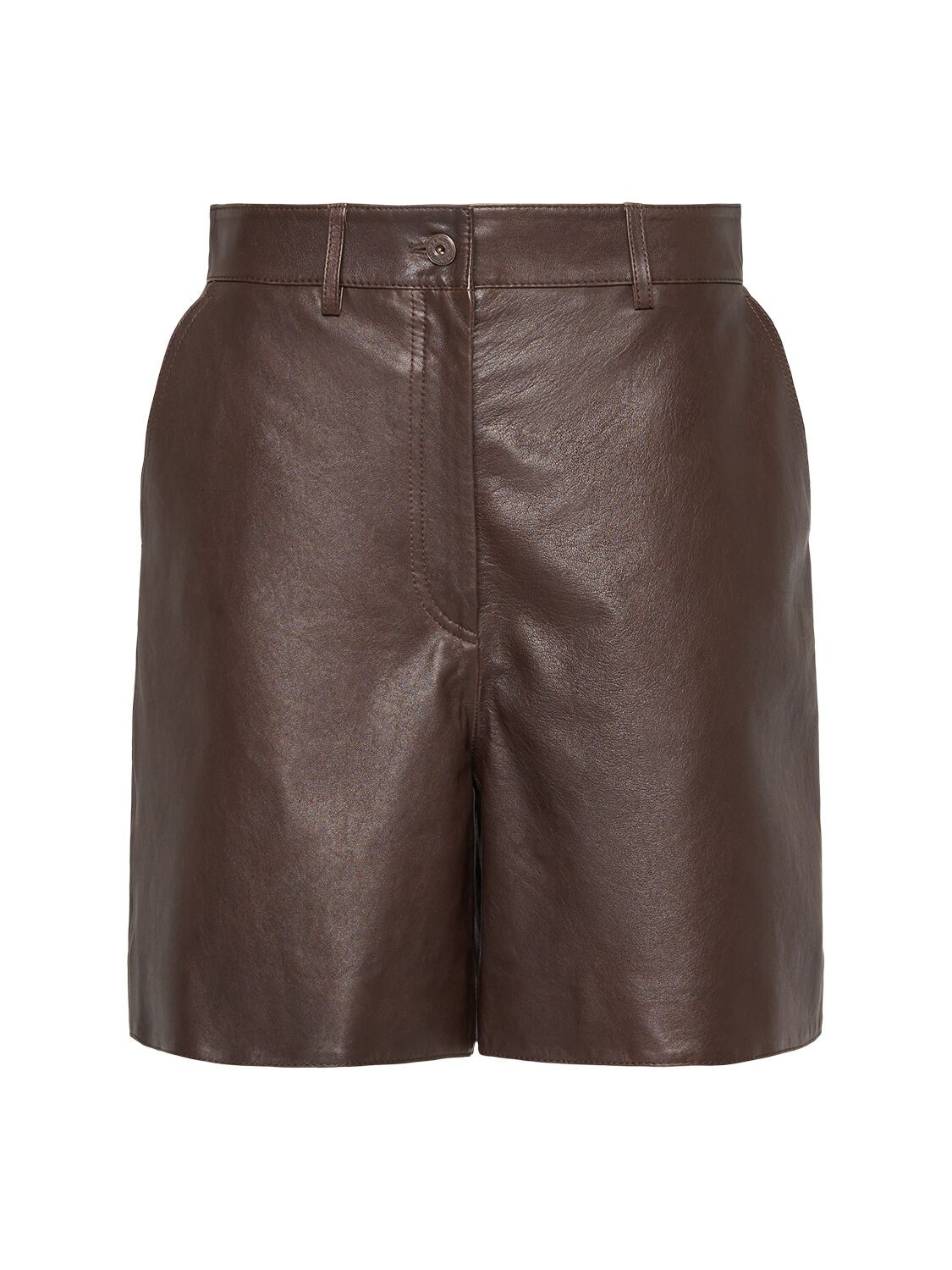 Biella Leather Shorts | Luisaviaroma