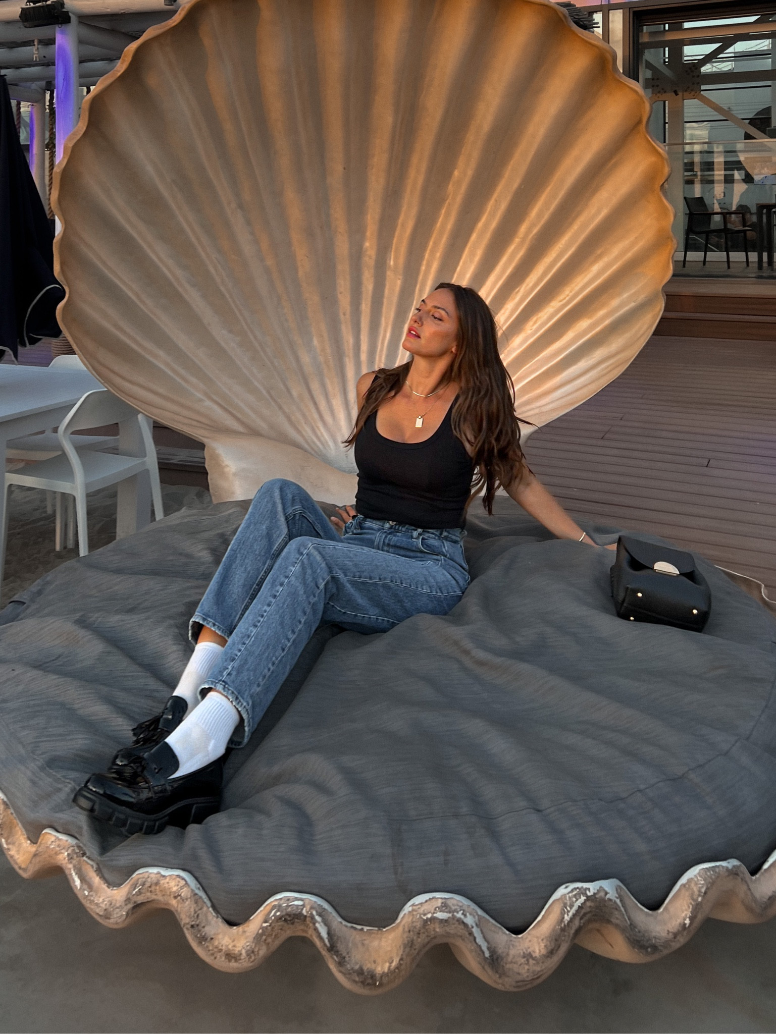 Jeans, loafers and a black shirt  Casual chic, jeans and loafers, winter style, SoCal winter style 

#LTKSeasonal #LTKunder100 #LTKunder50