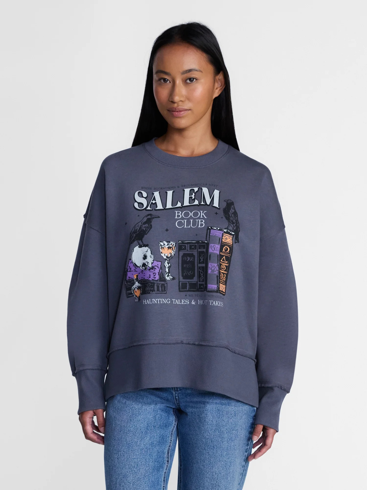 Women's Halloween Salem Book Club Graphic Fleece from Way to Celebrate, Sizes S-4X | Walmart (US)