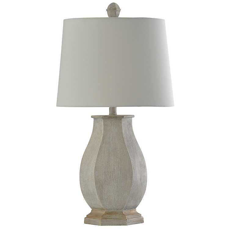 Ivory Wirebrushed Oval Table Lamp | Kirkland's Home