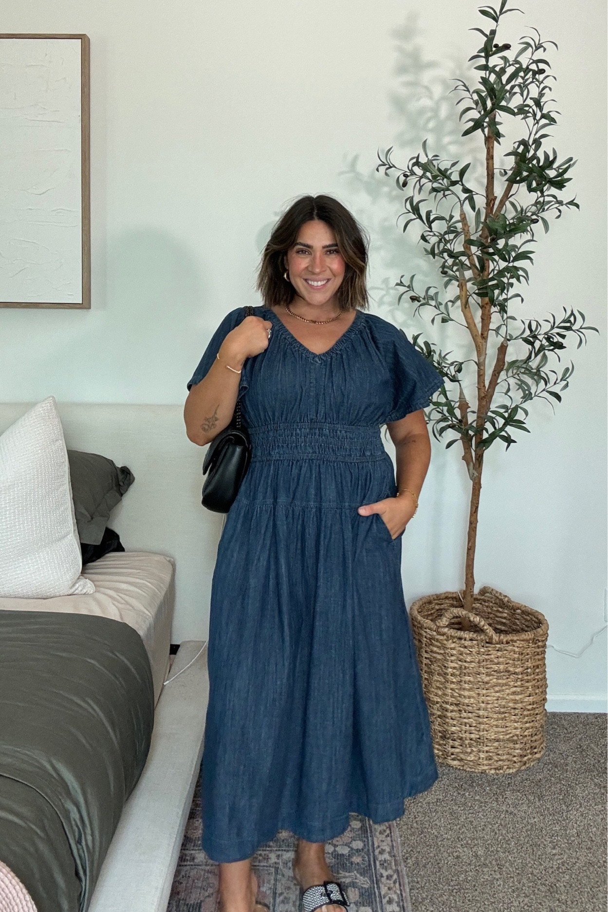 Size M
Teacher outfits, midsize, size 10. 
Denim dress
Workwear look, office style, business casual outfit, summer dresss

#LTKMidsize #LTKStyleTip #LTKWorkwear