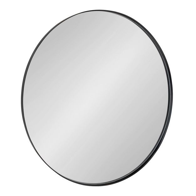 22" Rollo Round Wall Mirror Black - Kate & Laurel All Things Decor | Target