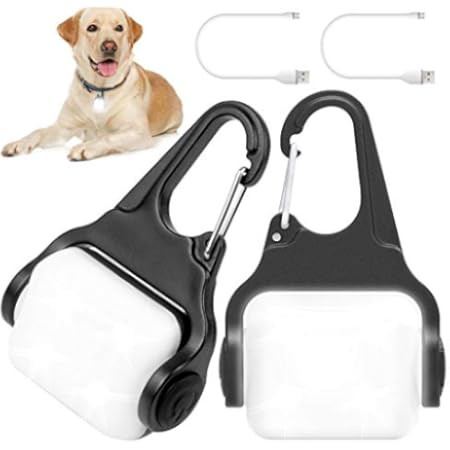 Dog Lights for Night Walking - 2 Pack Dog Collar Lights for Nighttime Clip on, Rechargeable Dog L... | Amazon (US)