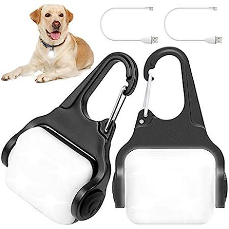 Dog Lights for Night Walking - 2 Pack Dog Collar Lights for Nighttime Clip on, Rechargeable Dog L... | Amazon (US)