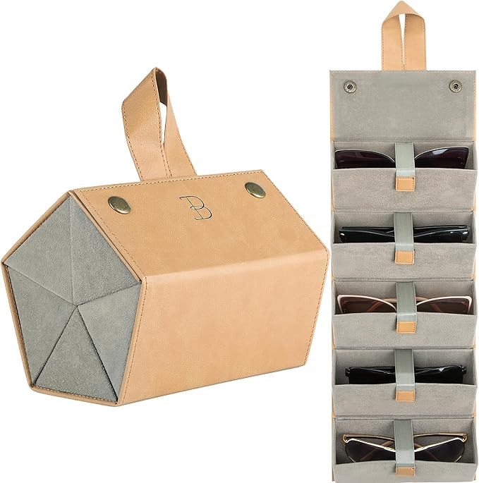 BOSHKU Sunglasses Organizer Case Men Women EyeGlass Holder Storage Travel Case | Amazon (US)