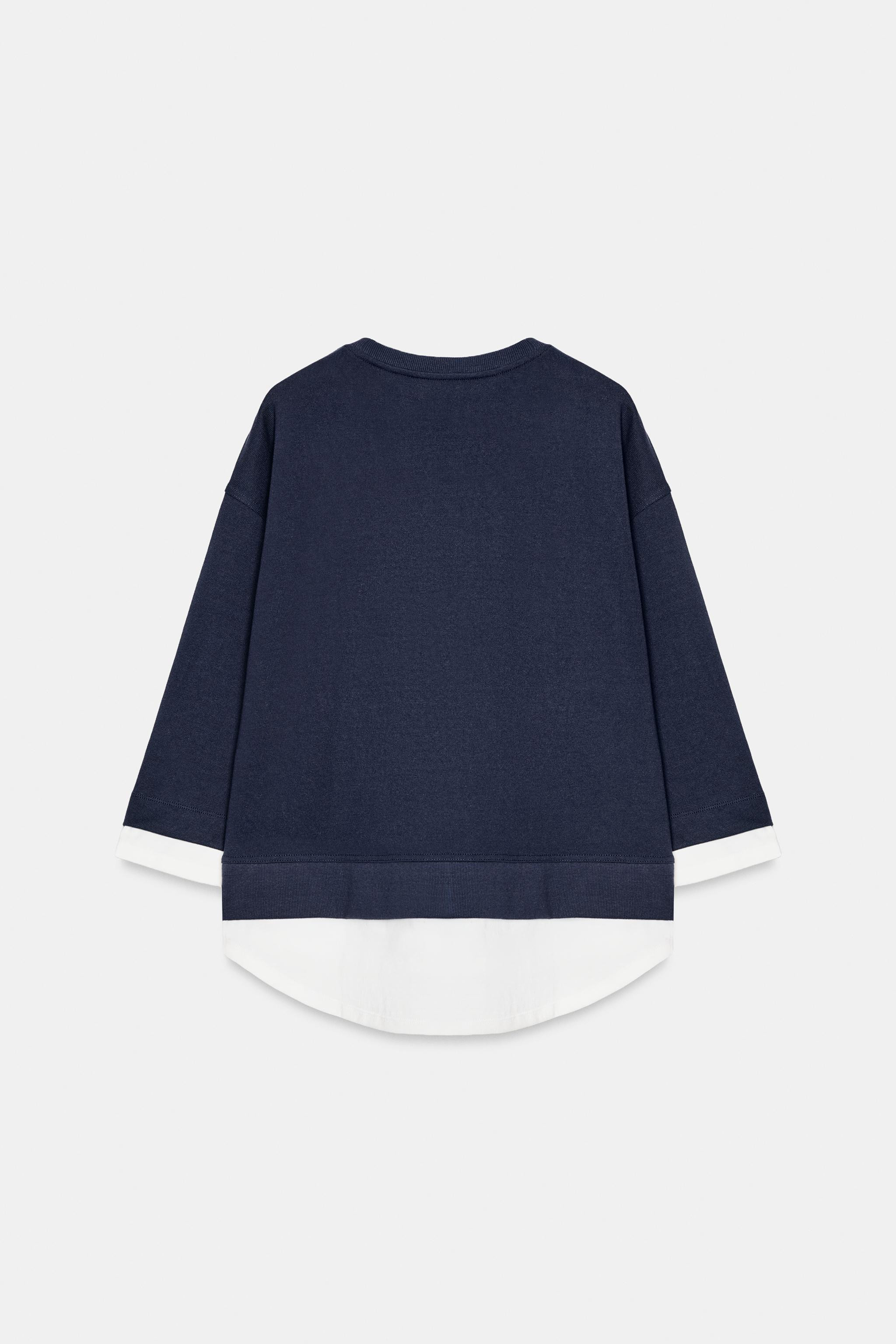 CONTRAST LONG SLEEVE SWEATSHIRT | Zara UK