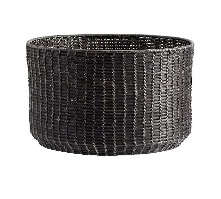 Garrett Woven Baskets - Black | Pottery Barn (US)