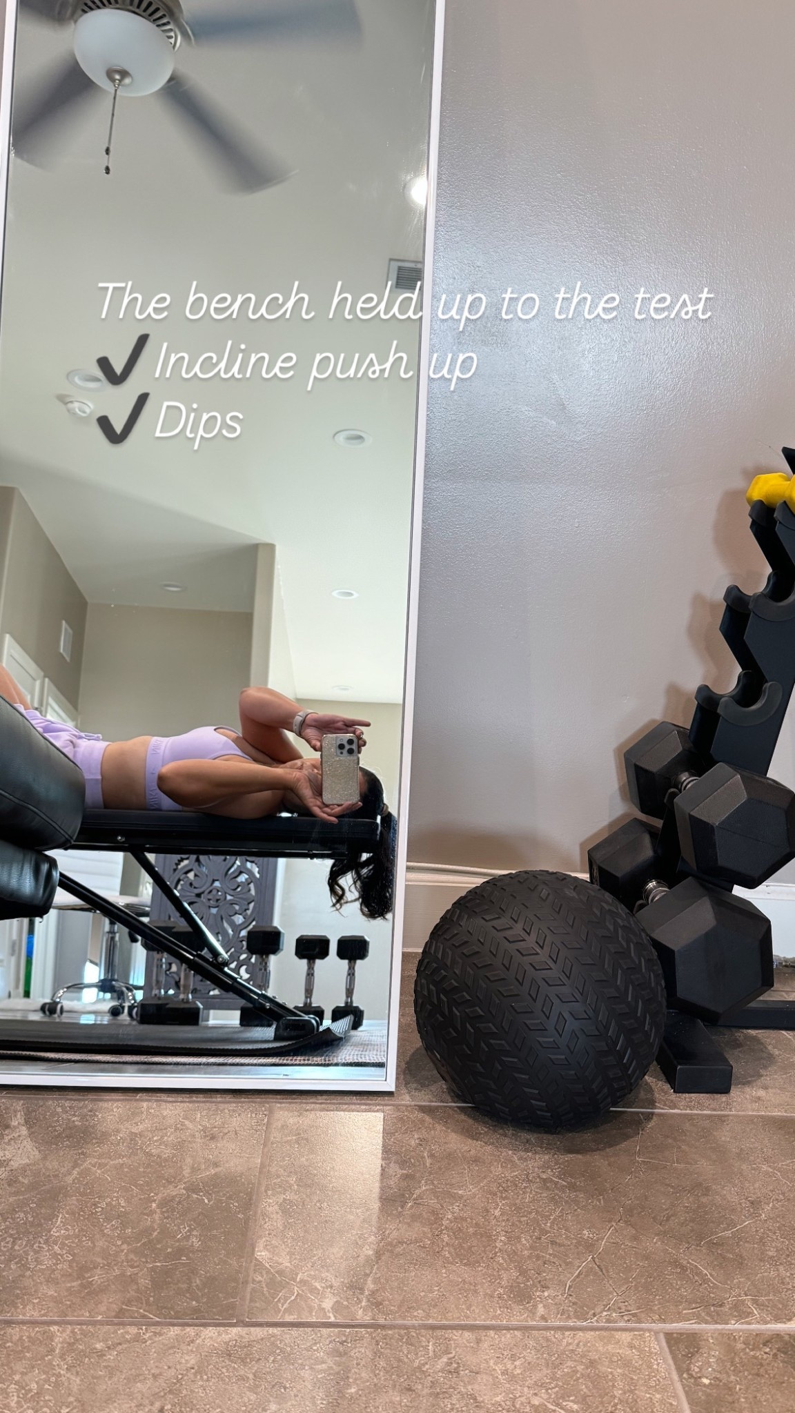 The bench held up to the test
✔️Incline push up
✔️Dips

#LTKSeasonal #LTKHome #LTKActive