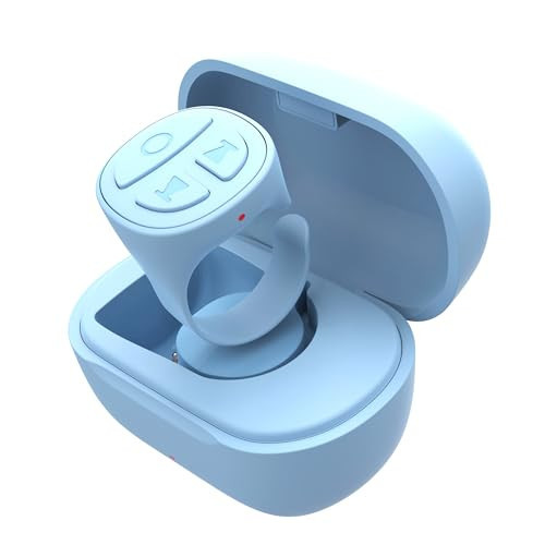 Vekesen Tiktok Scrolling Ring for iPhone, Bluetooth Camera Remote Control, Remote Control for TIK Tok Scrolling Ring for iPhone, Android (Blue) | Amazon (US)