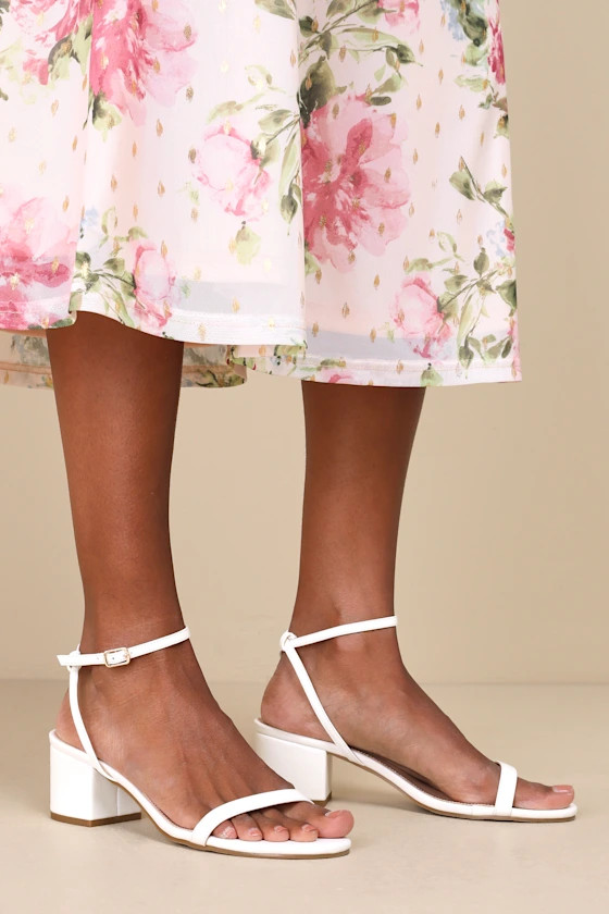 Julie White Ankle Strap Heels | Lulus