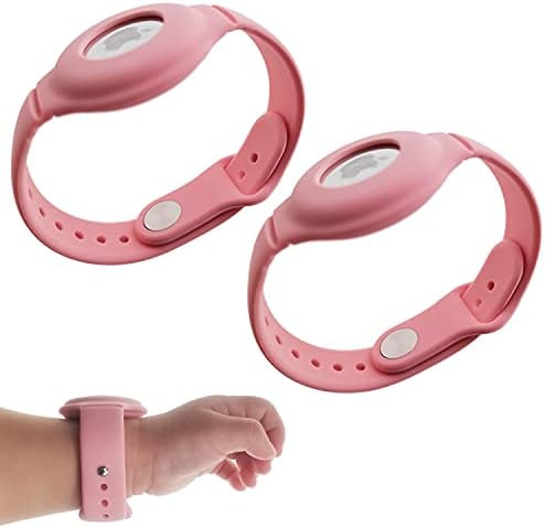 Bracelet Case Holder for AirTag Anti-Lost Small Wrist Secure Lock, iZi Way Soft Silicone Wristband W | Amazon (US)