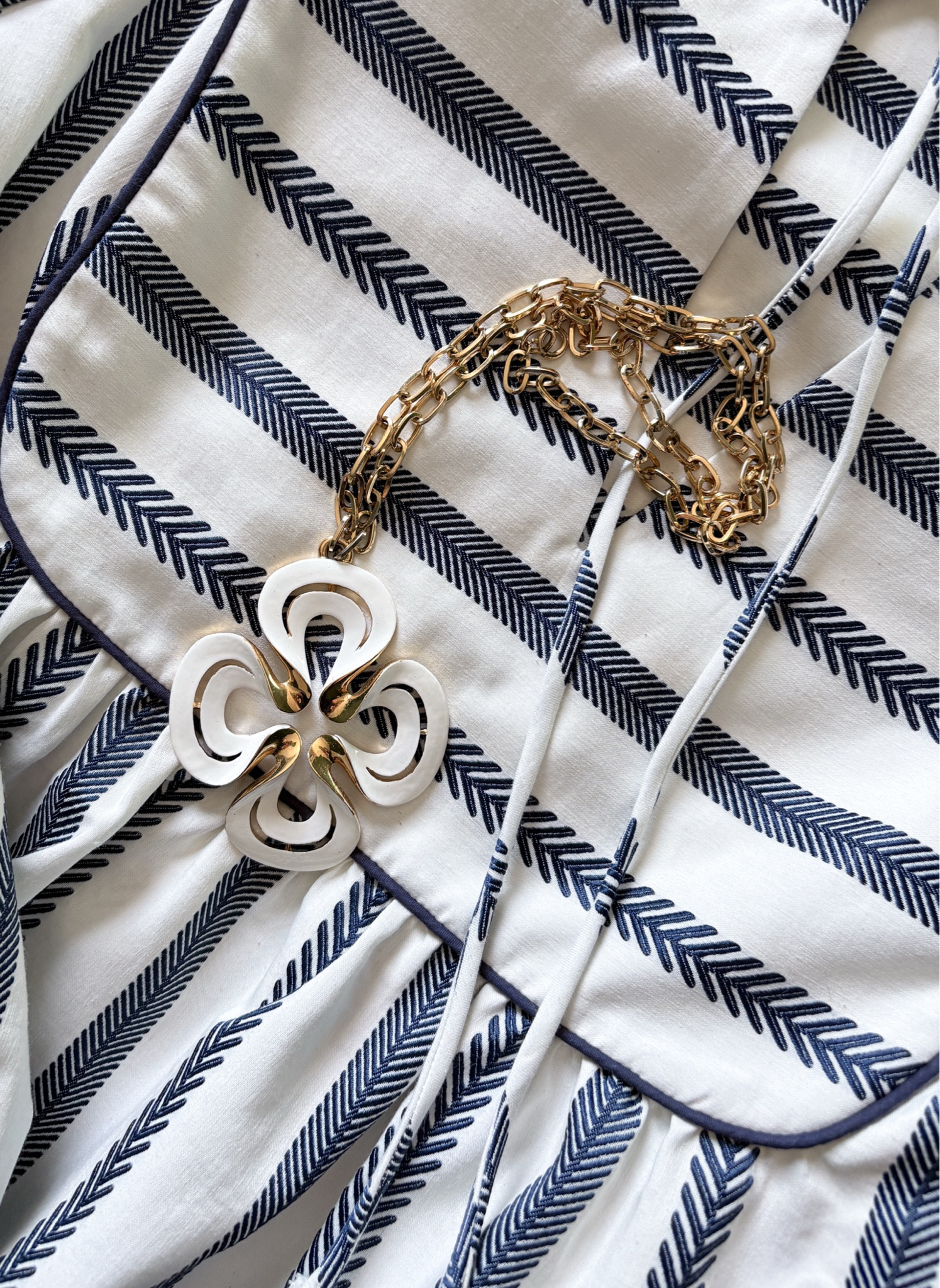 Favorite @Boden (US) dress and a vintage necklace to go with it  