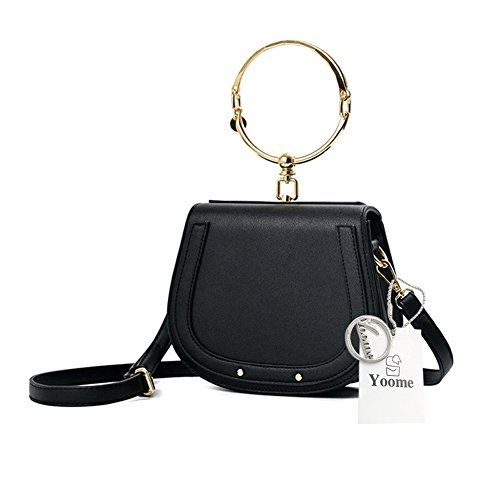 Yoome Elegant Rivets Punk Style Circular Ring Handle Handbags Messenger Crossbody Bags For Girls - B | Amazon (US)