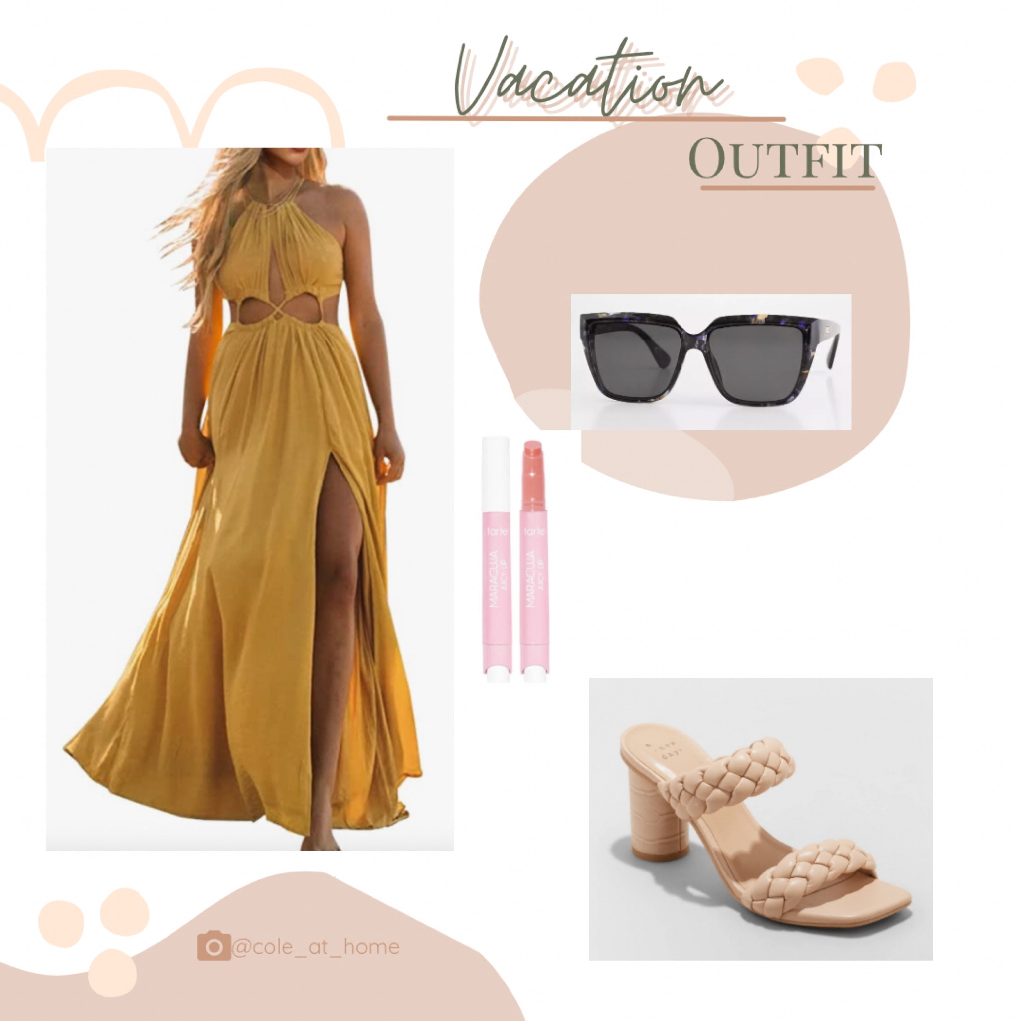 Vacation outfit, wedding guest outfit, cut out dress, sandal, resort wear

#LTKunder50 #LTKFind #LTKwedding