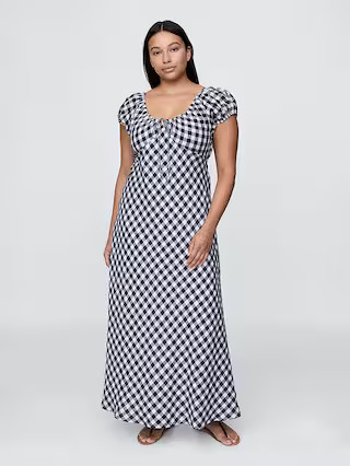 Gap × DÔEN 100% Linen Gingham Maxi Dress | Gap (US)