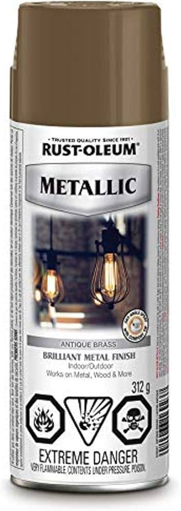 Rust-Oleum Outdoor Metallic Spray Paint in Antique Brass, 312g | Amazon (CA)