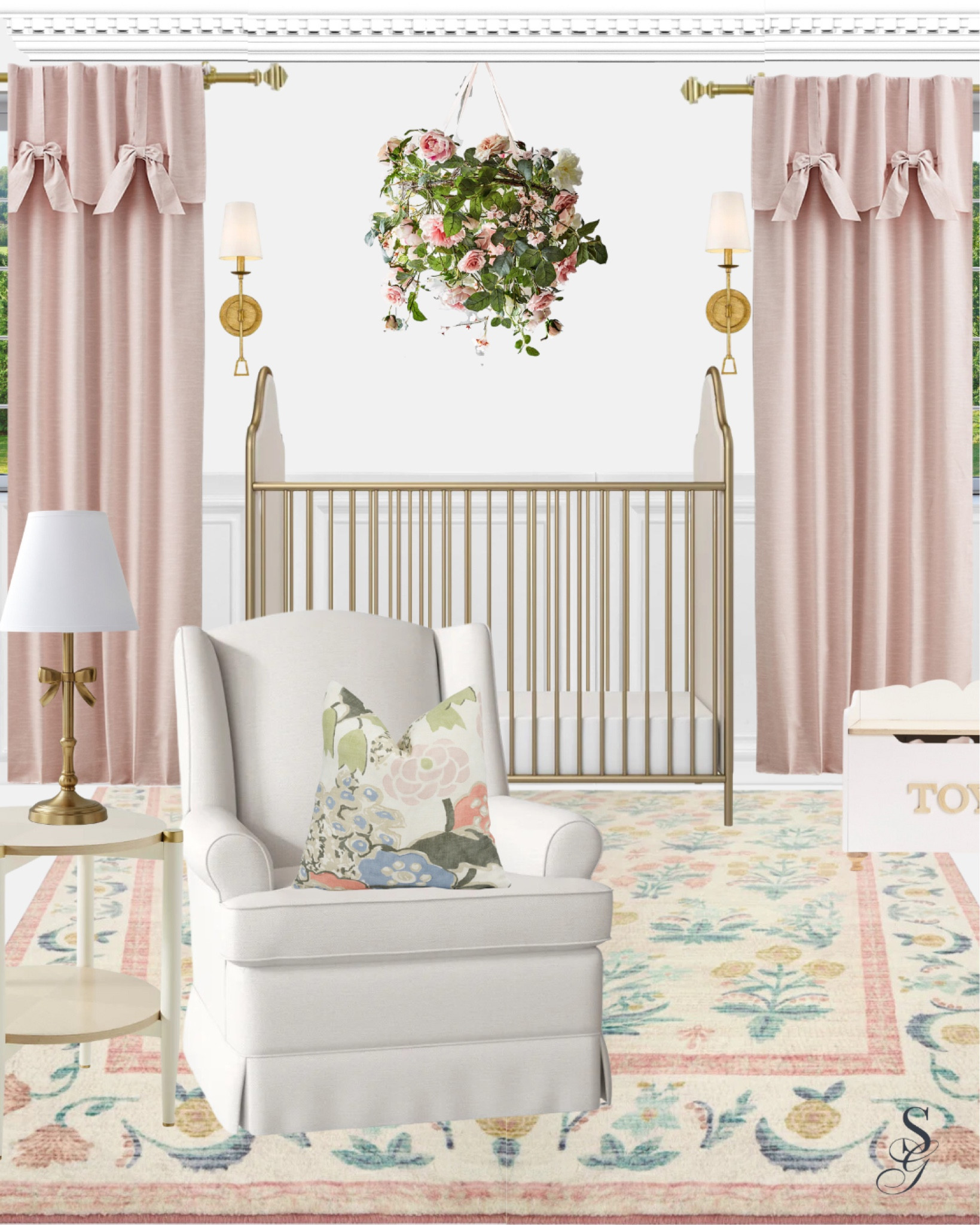 Girl’s nursery design🎀
In love with this floral mobile! Would definitely leave up in a future daughters room as long as she would let me 😂


Nursery design, girl nursery, feminine nursery, pink and green nursery



#nursery #girlsnursery #southernhome #southernstyle #girlsbedroom #babyregistry #pinkcurtains #floralnursery #floralbedroom #girlsbedroom #wallsconces #eleganthome #elegantstyle #baby #babygirl #babygirlnursery #nurseryrug #playroom #bowlamp #blackoutcurtains #throwpillow #pillows #goldnursery #sidetable #goldcrib #glider #toychest #toystorage #mobile

#LTKbump #LTKbaby #LTKhome