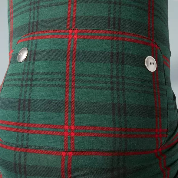 Tartan Plaid Pet PJ Dark Green/Red - Hearth & Hand™ with Magnolia | Target