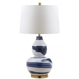 Blue and White Brushstroke Swirl Ceramic Table Lamp | The Well Appointed House, LLC