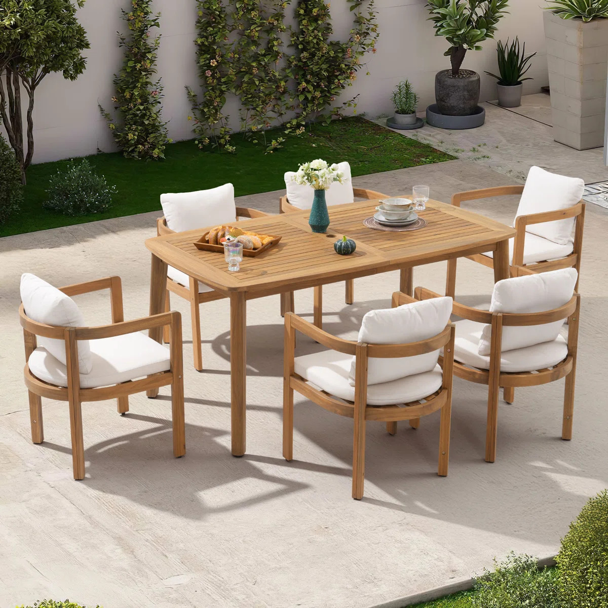 Patio 6-person Dining Set With Cushions | Wayfair North America
