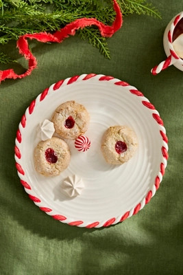 Candy Cane Ceramic Plate | Anthropologie (US)