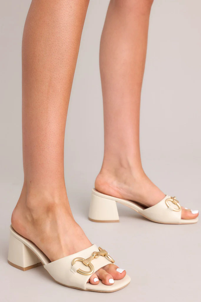 Boost In My Step Ivory Heels | Red Dress
