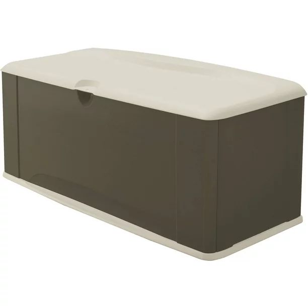 Rubbermaid Outdoor Extra-Large Deck Box with Seat, Gray & Brown, 121 Gallon - Walmart.com | Walmart (US)