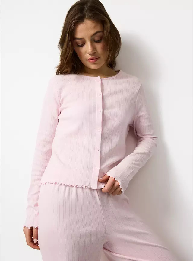 Pink Pointelle Pyjamas XS | Tu Clothing