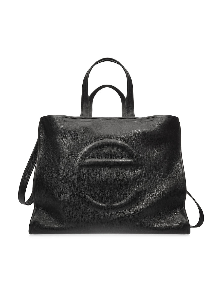 Men's Large Pebbled Leather Carry Bag - Black | Saks Fifth Avenue