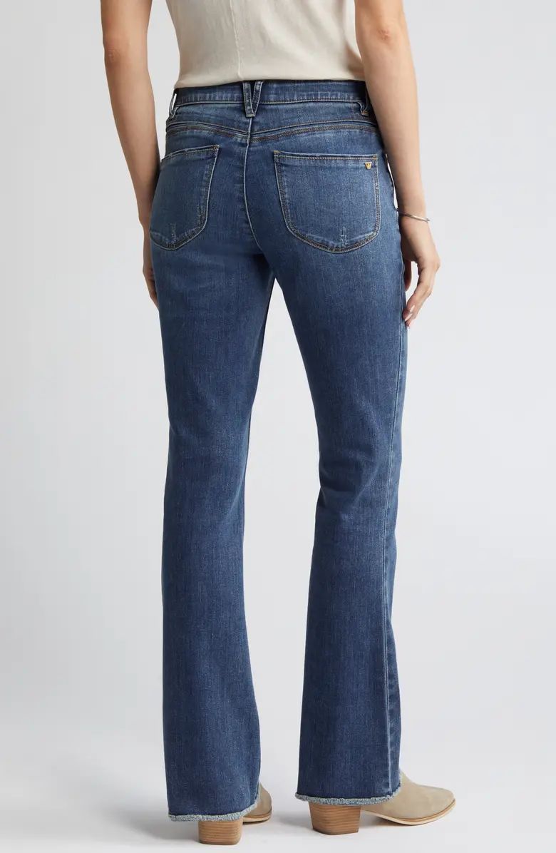 'AbSolution' Frayed High Waist Bootcut Jeans | Nordstrom