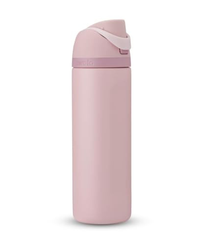 Owala Stainless Steel Water Bottle, 24 Oz, Rose Quartz Pink, Flip-Top Lid | Amazon (US)