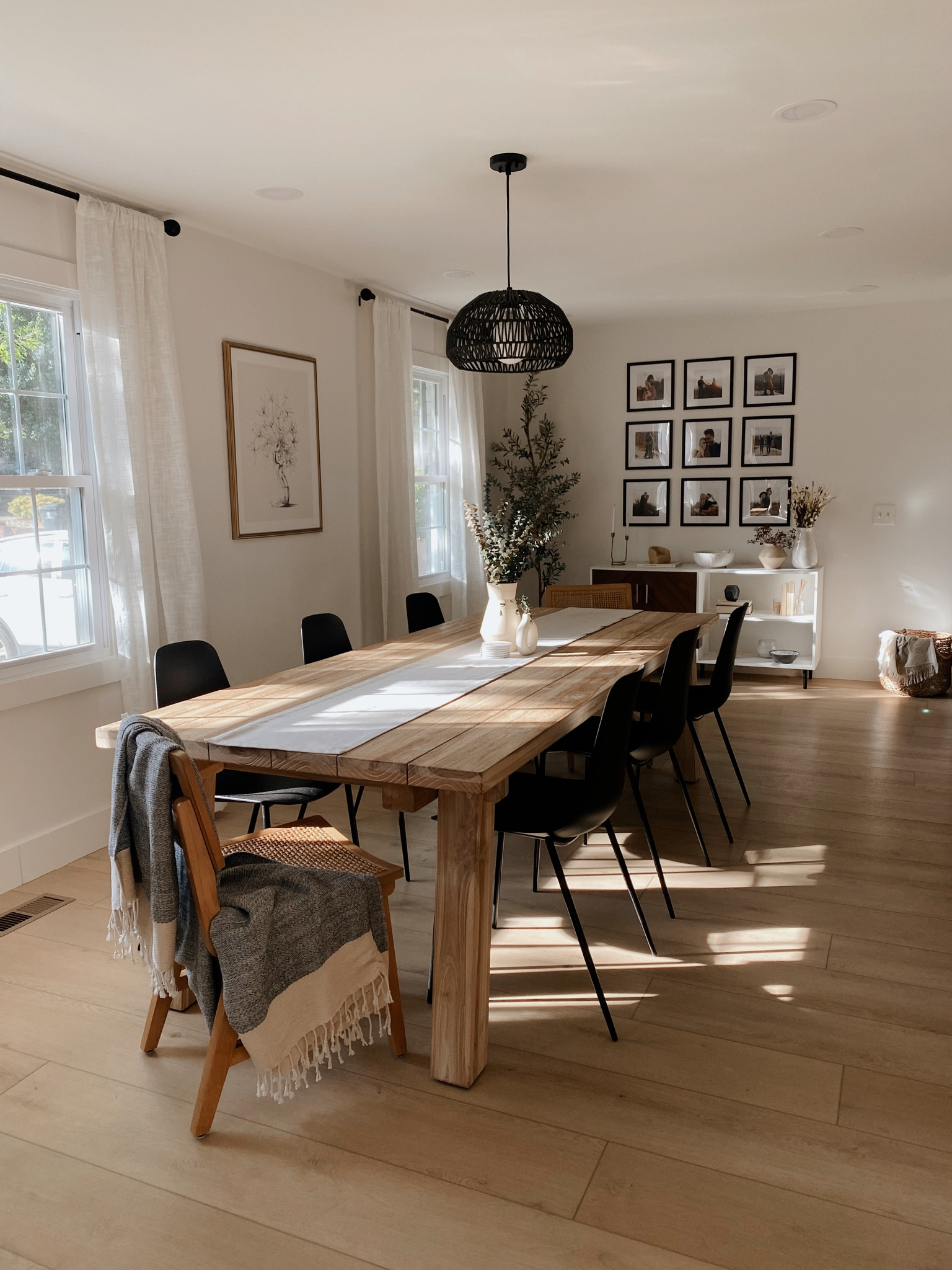 Dining room table, dining room chairs, dining room pendant, wooden table, natural dining room, neutral dining room decor, dining room wooden table, 8 seater wooden table 

#LTKhome