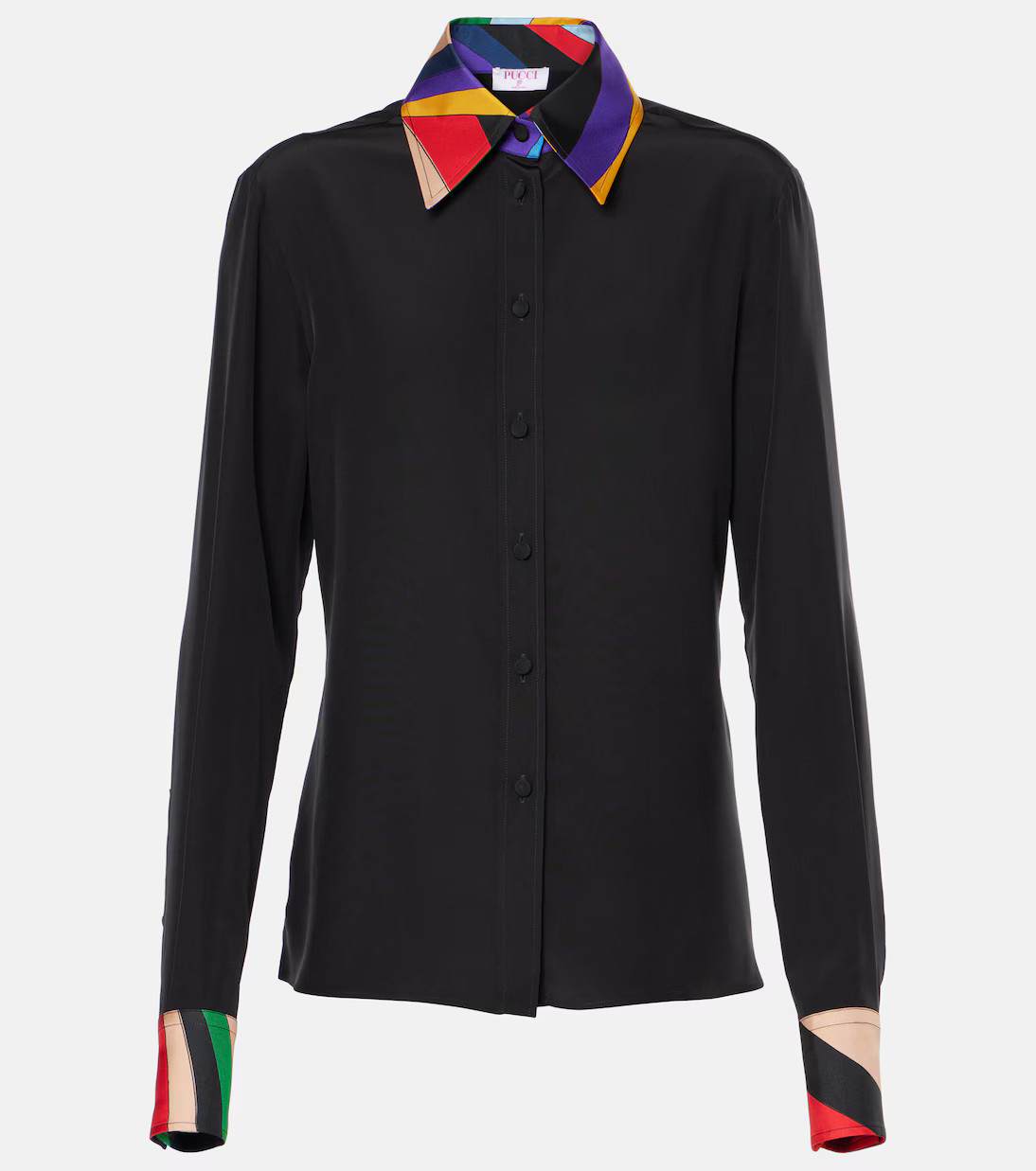 Silk crêpe de chine polo shirt | Mytheresa (US/CA)