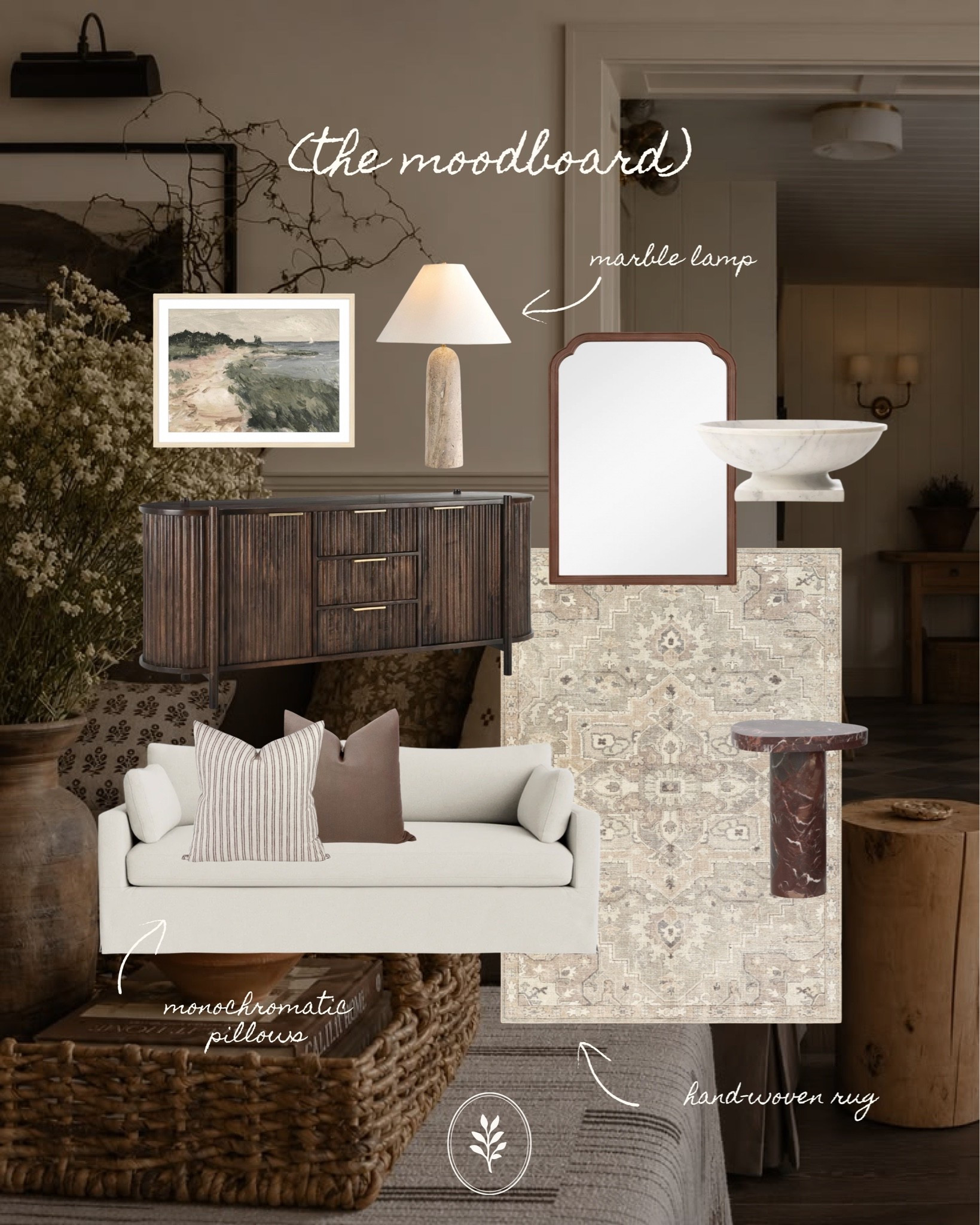 A living room I'd happily spend a slow Sunday afternoon in. 🤍

A comfortable sofa, a beautiful dark wood cabinet, and a few softer details to balance the richness of the furniture. I especially love the subtle mix of patterns and warm neutrals in this combination.

All linked here 🤍 #LTKhome